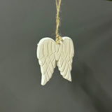 Shabby Chic White Wooden Angel Wings